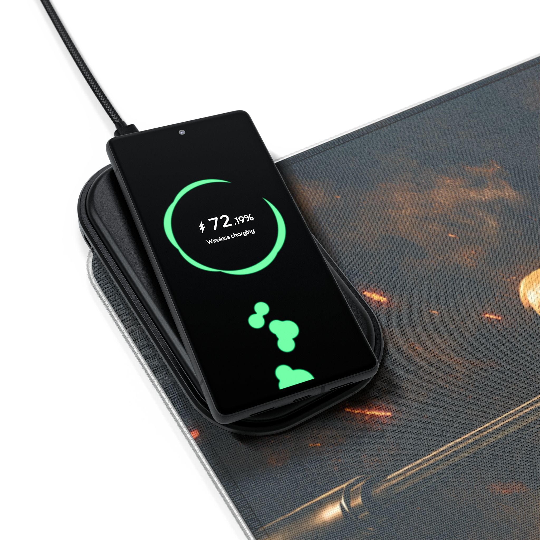 Gold AWP T: LED Desk Mat w Wireless Charger