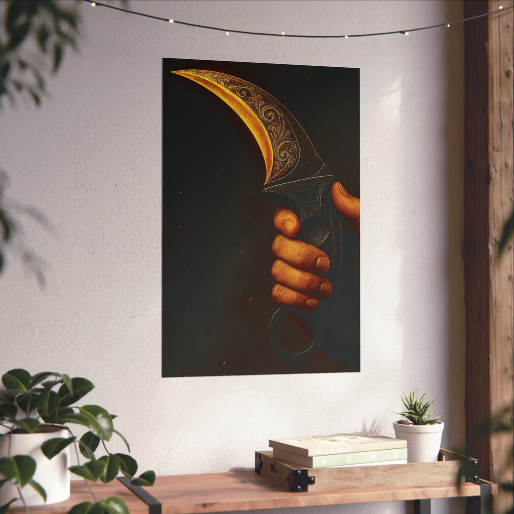 Karambit Moonblade Matte Poster