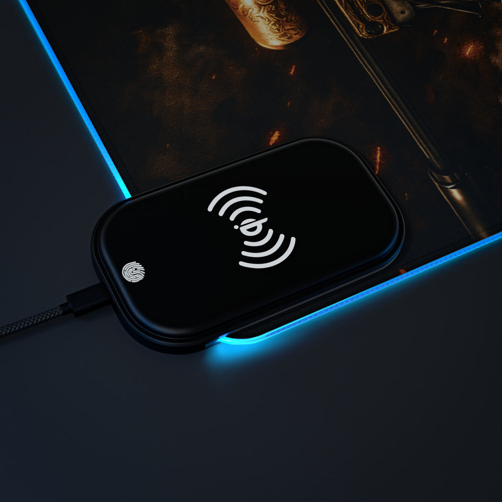 Gold AWP T: LED Desk Mat w Wireless Charger