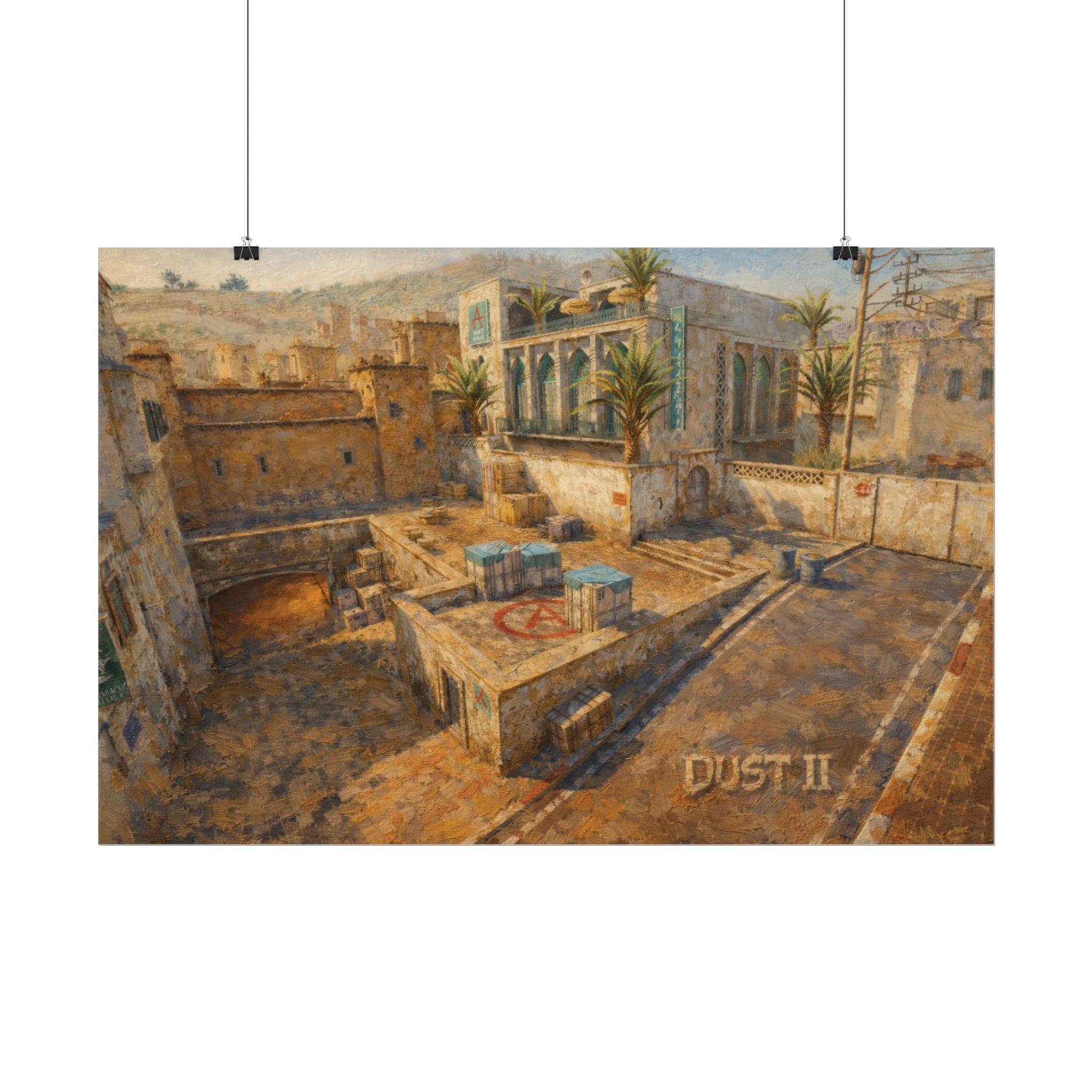 Dust 2 A Site Oil Painting Poster