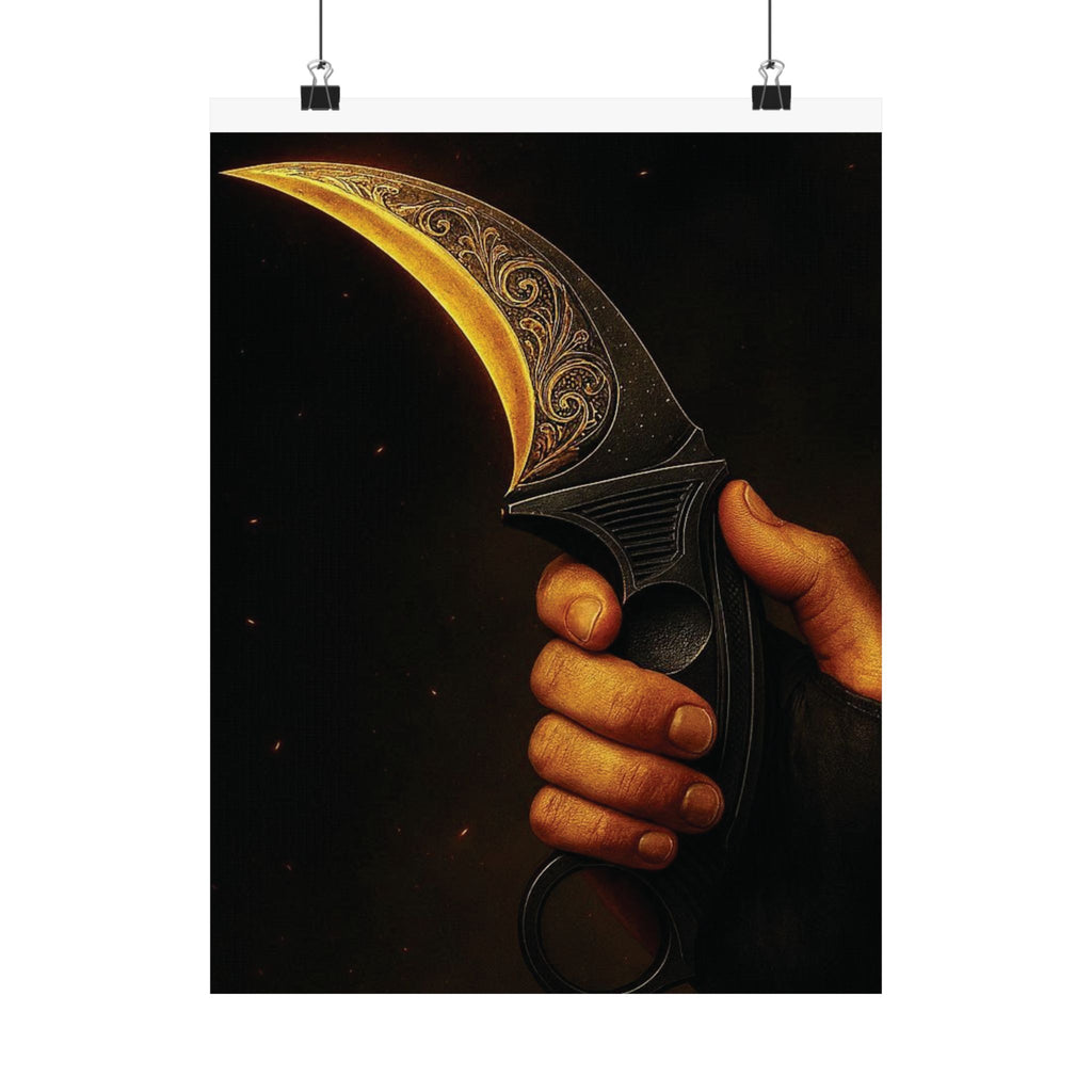 Karambit Moonblade Matte Poster