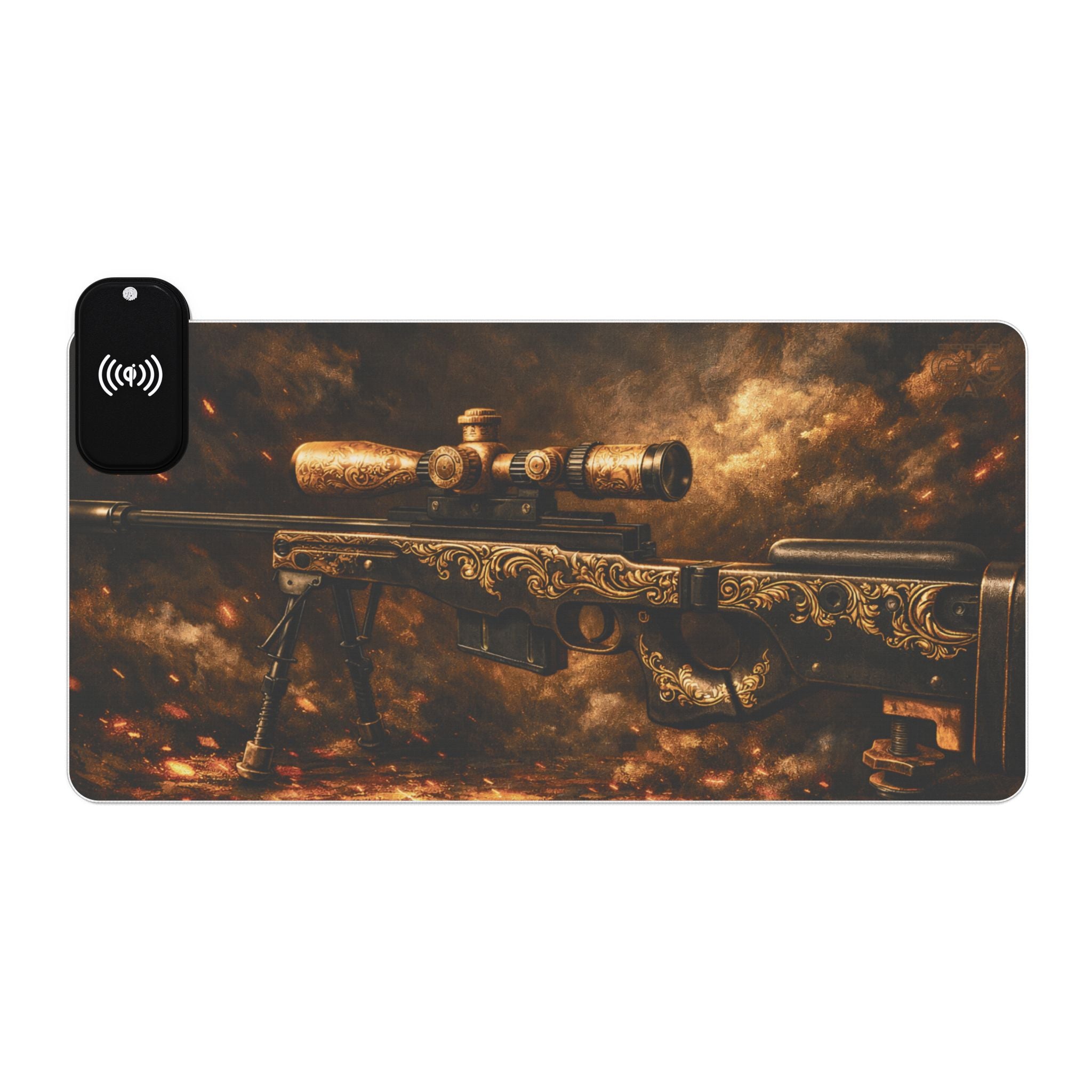 Gold AWP T: LED Desk Mat w Wireless Charger