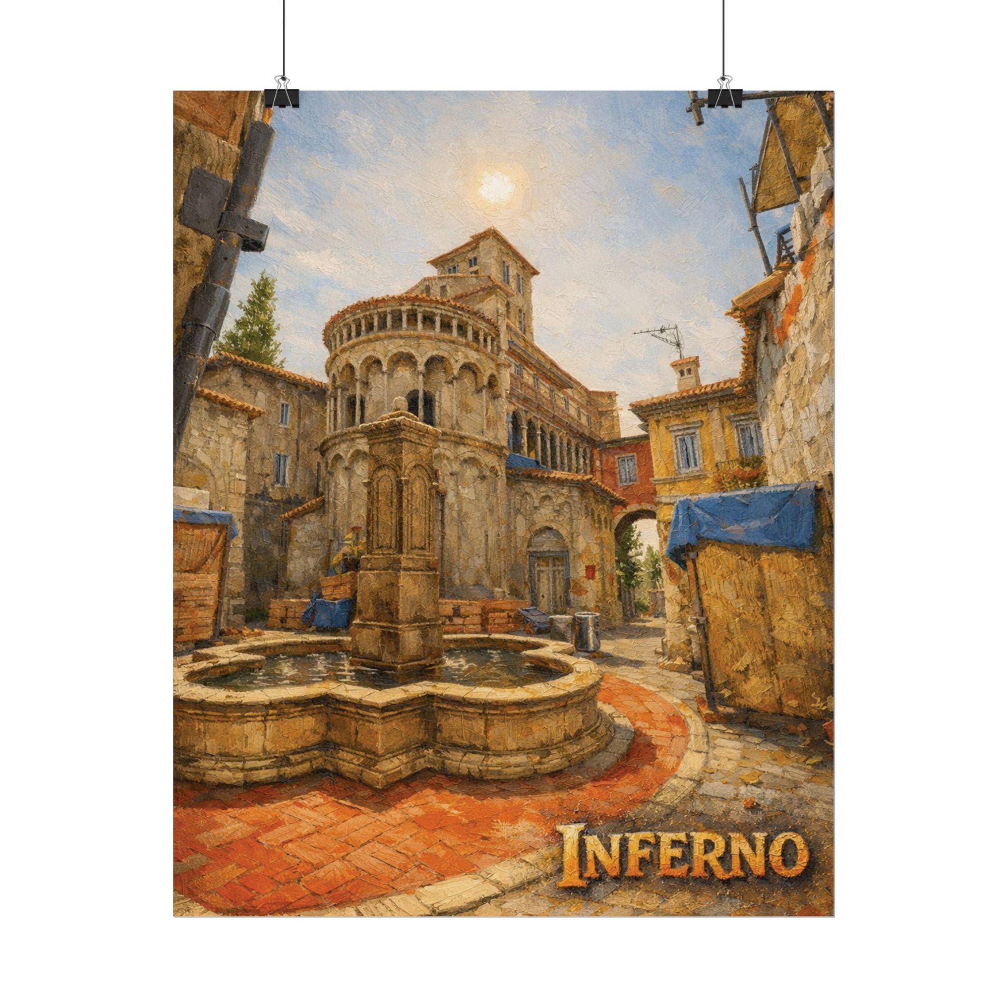 Inferno A Site Oil Painting Poster